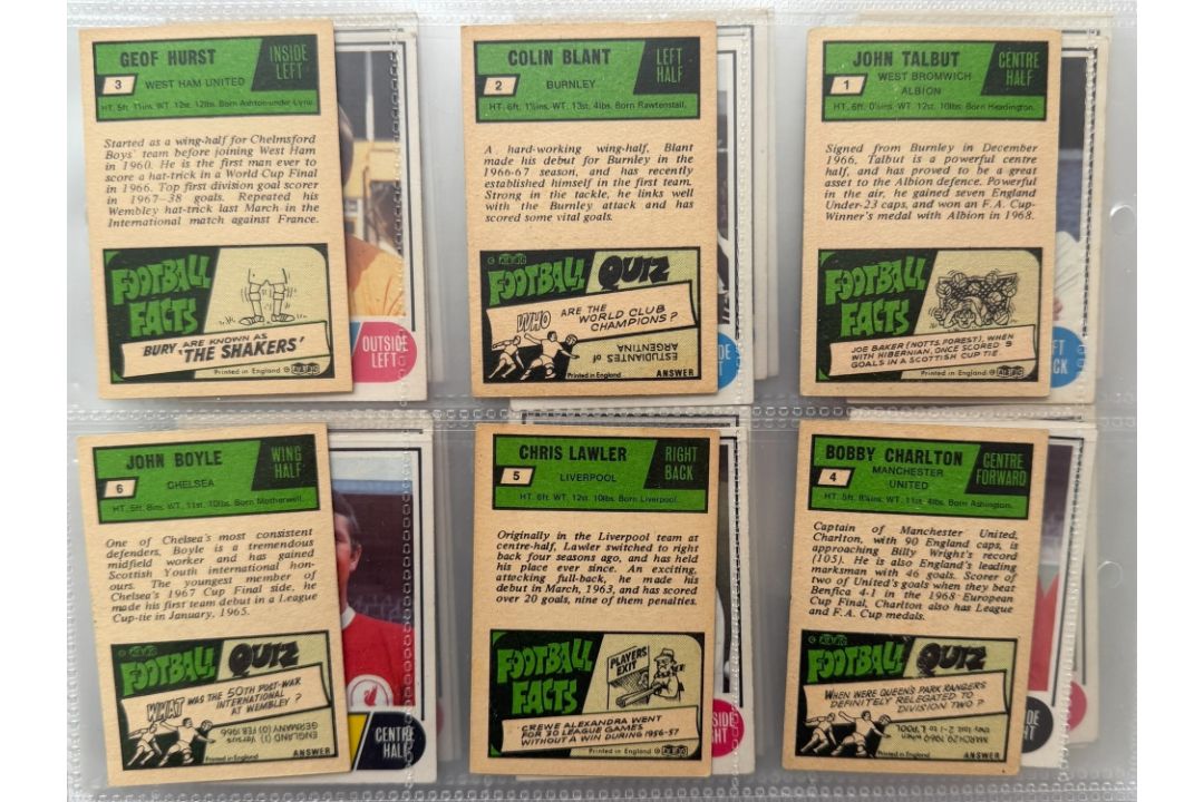 A&BC 1969/70 FOOTBALLERS TRADE CARDS, 1-64, 65-118, 119-170, FULL SETS, GREEN BACKS. - Image 2 of 10