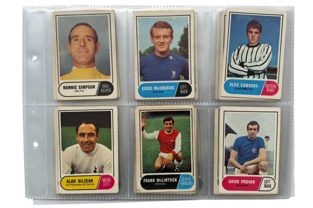 A&BC GUM 1969 SCOTTISH FOOTBALLERS TRADE CARDS, 1-42, FULL SET, BLUE BACK. - Image 1 of 4