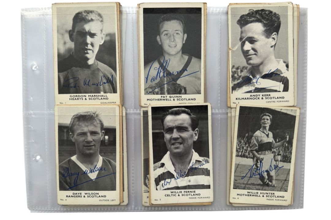 A&BC GUM 1962/63 SCOTTISH FOOTBALL TRADE CARDS, 42/44 CARDS, LACKING NOs 42 & 44, RARE SET. - Image 1 of 8