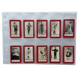 ODGEN'S CIGARETTE CARDS, ACTORS, ACTRESSES, RED BORDER, SET OF 50 CARDS.
