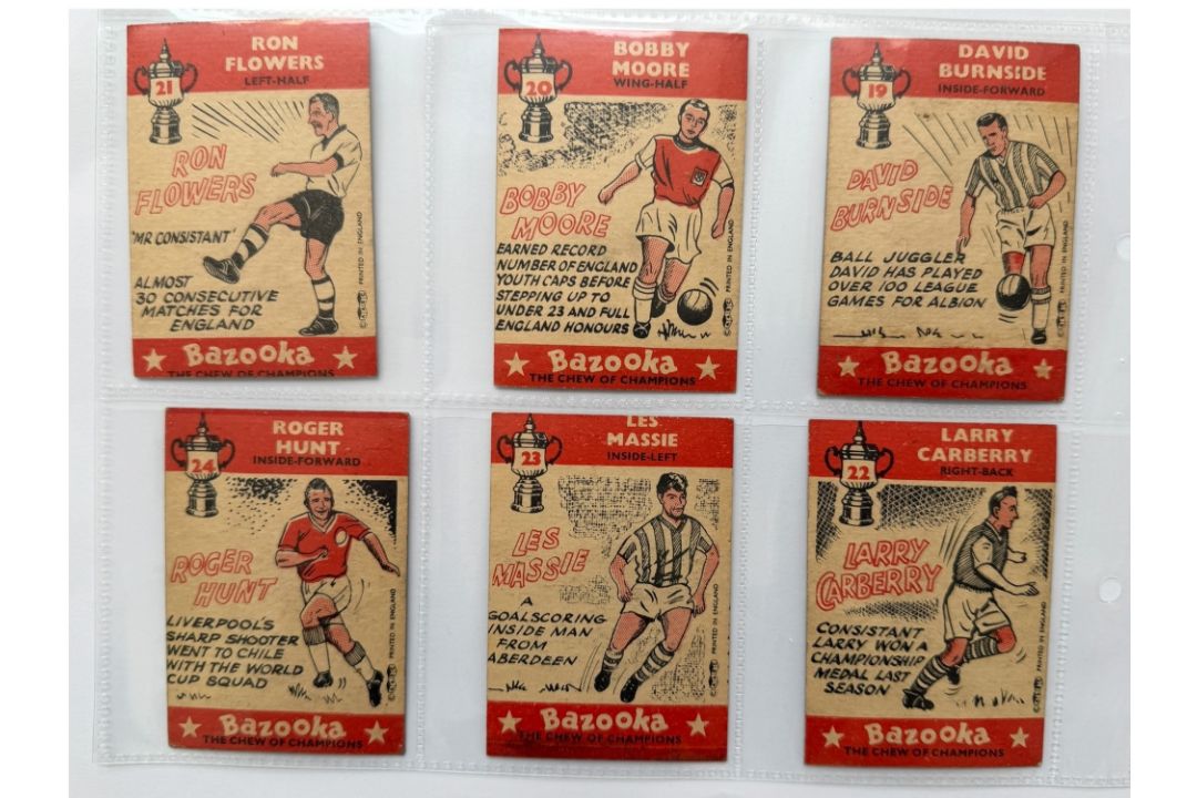 1962 A&BC GUM BAZOOKA FOOTBALL TRADE CARDS, FULL SET OF 82 CARDS, RED BACKS. - Image 2 of 8