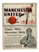 MANCHESTER UNITED VERSUS BRADFORD CITY 1934/35 FOOTBALL PROGRAMME, 25/8/1934. STAPLES REMOVED.