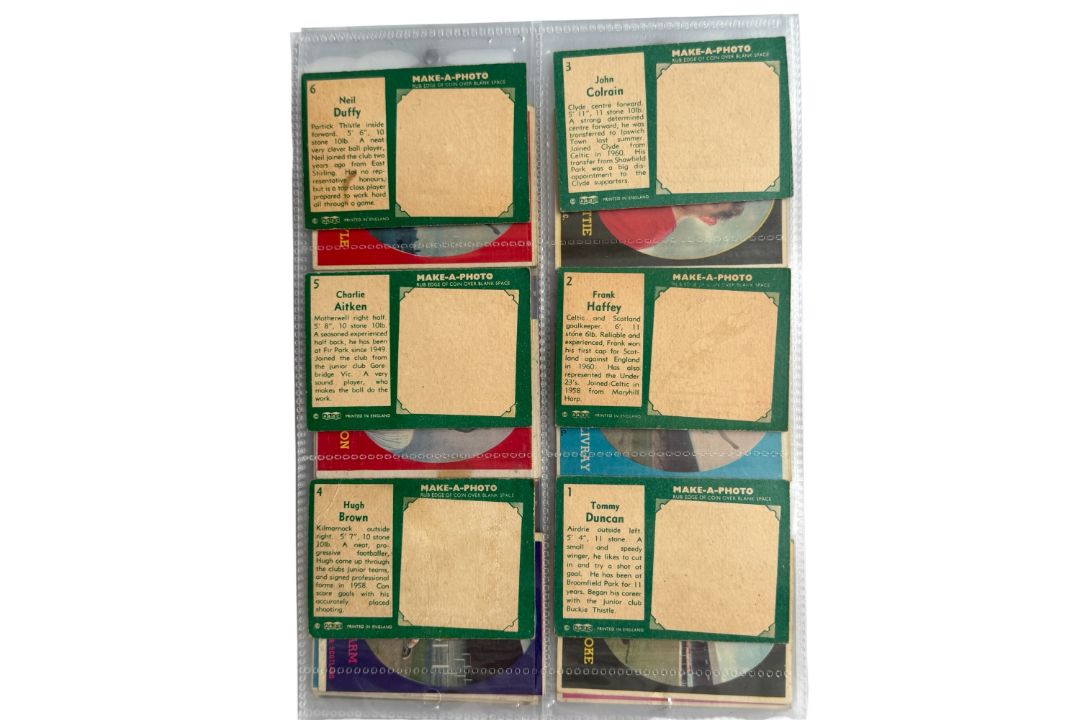 1963 A&BC GUM SCOTTISH FOOTBALL TRADE CARDS, MAKE-A-PHOTO, GREENBACK, FULL SET OF 81 CARDS. - Image 2 of 6