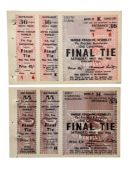 1963 MANCHESTER UNITED FA CUP FINAL UNUSED FOOTBALL TICKETS, 4/5/1963, VERSUS LEICESTER CITY, WITH