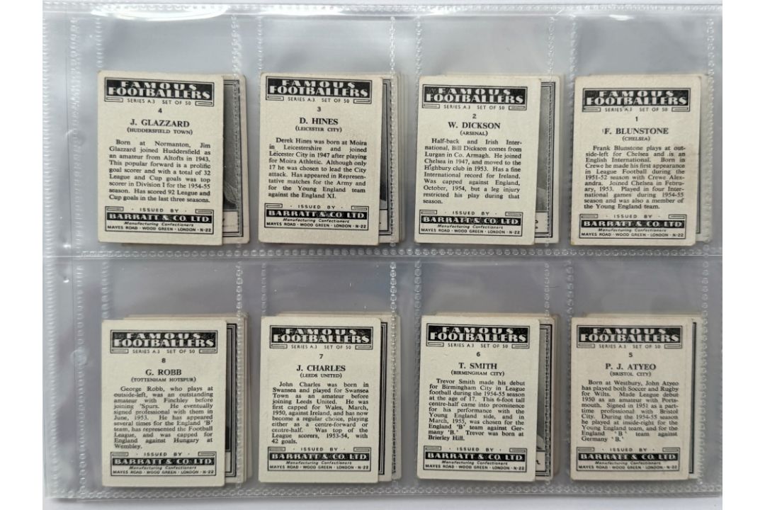 BARRATT & CO FAMOUS FOOTBALLERS TRADE CARDS, A3, FULL SET OF 50 CARDS, DUNCAN EDWARDS OF - Image 2 of 6