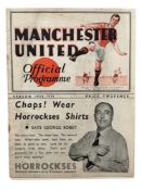 MANCHESTER UNITED VERSUS LEICESTER CITY 1935/36 FOOTBALL PROGRAMME, 2/11/1935. LINEUPS UNDERLINED