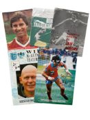 COLLECTION OF SIGNED TESTIMONIAL FOOTBALL PROGRAMMES, MANCHESTER UNITED V CITY 1964 (BERT