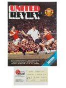 MANCHESTER UNITED VERSUS COVENTRY CITY 1979/80 FOOTBALL PROGRAMME & TICKET STUB, 26/4/1980.