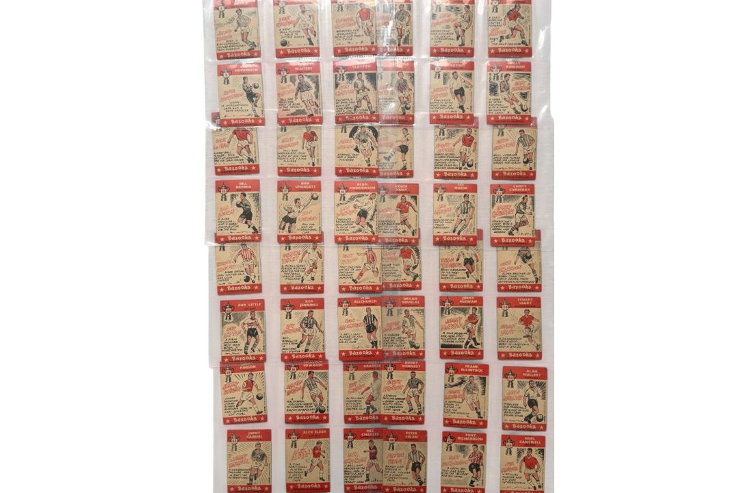 1962 A&BC GUM BAZOOKA FOOTBALL TRADE CARDS, FULL SET OF 82 CARDS, RED BACKS. - Image 4 of 8
