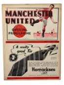 MANCHESTER UNITED VERSUS LEICESTER CITY 1938/39 FOOTBALL PROGRAMME, 26/12/1938. EX BINDER.