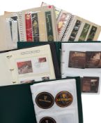 MISCELLANY, 150+ GUINNESS BEER MATS STORED IN 2 BINDERS, THE HISTORY OF WORLD WAR II FIRST DAY COVER