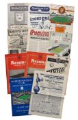 COLLECTION OF MANCHESTER UNITED 1952/53 AWAY FOOTBALL PROGRAMMES, 11 TOTAL, BLACKPOOL, EVERTON,