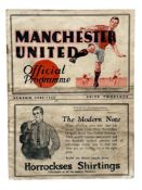MANCHESTER UNITED VERSUS LINCOLN CITY 1932/33 FOOTBALL PROGRAMME, 17/12/1932. GRUBBY, NICKS.