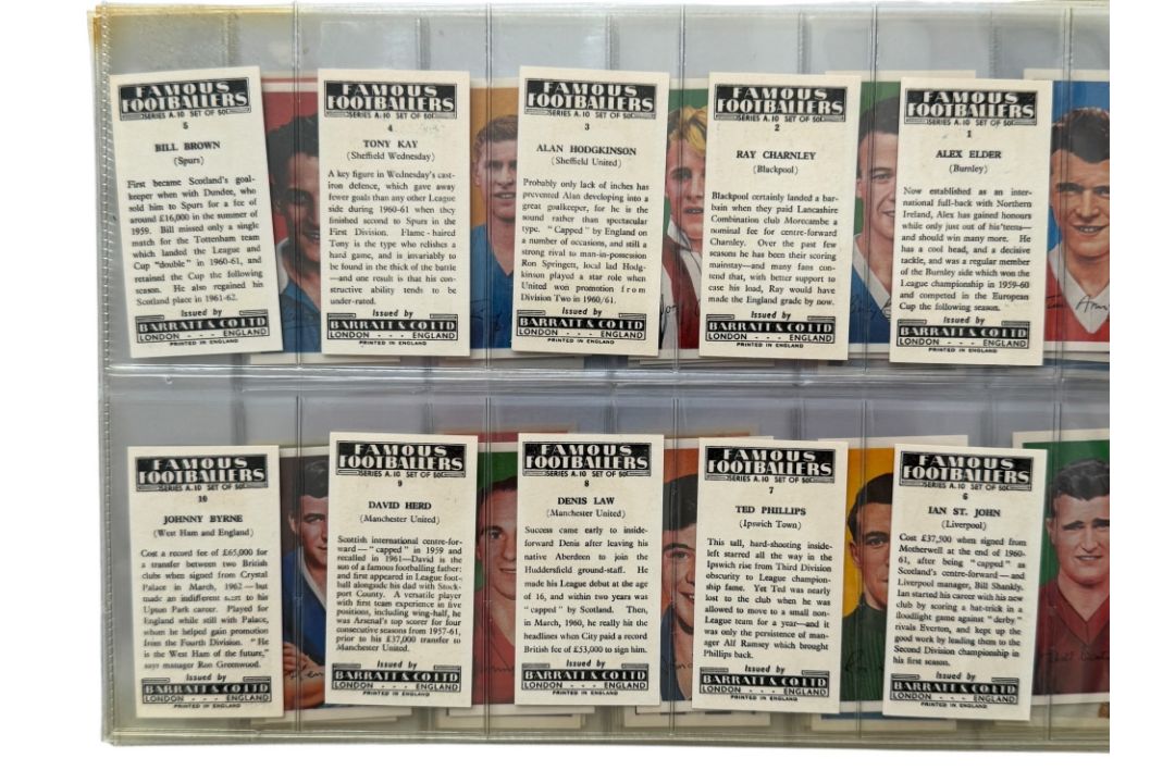 BARRATT & CO FAMOUS FOOTBALLERS TRADE CARDS, A10, FULL SET OF 50 CARDS. - Image 2 of 4