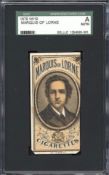 1879 N519 MARQUIS OF LORNE — WIDELY REGARDED AS THE WORLD’S FIRST TOBACCO INSERT CARD
