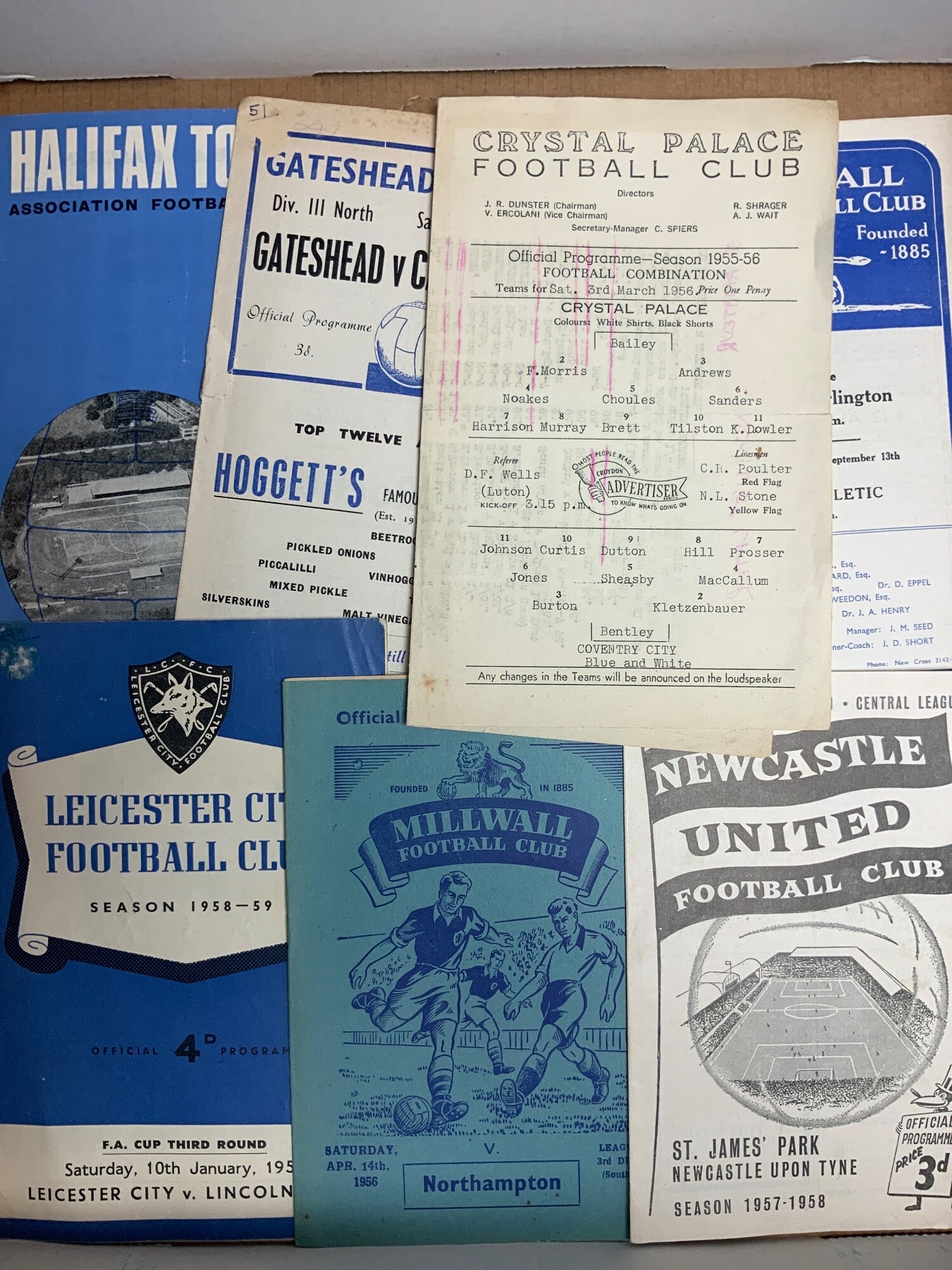 1990 Programme Box Applications Football Programme Boxes: Large quantity of mixed teams and eras in ...