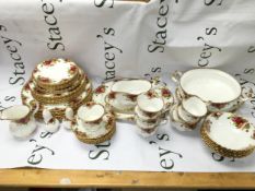 A Royal Albert old country roses dinner service including plates, cups etc