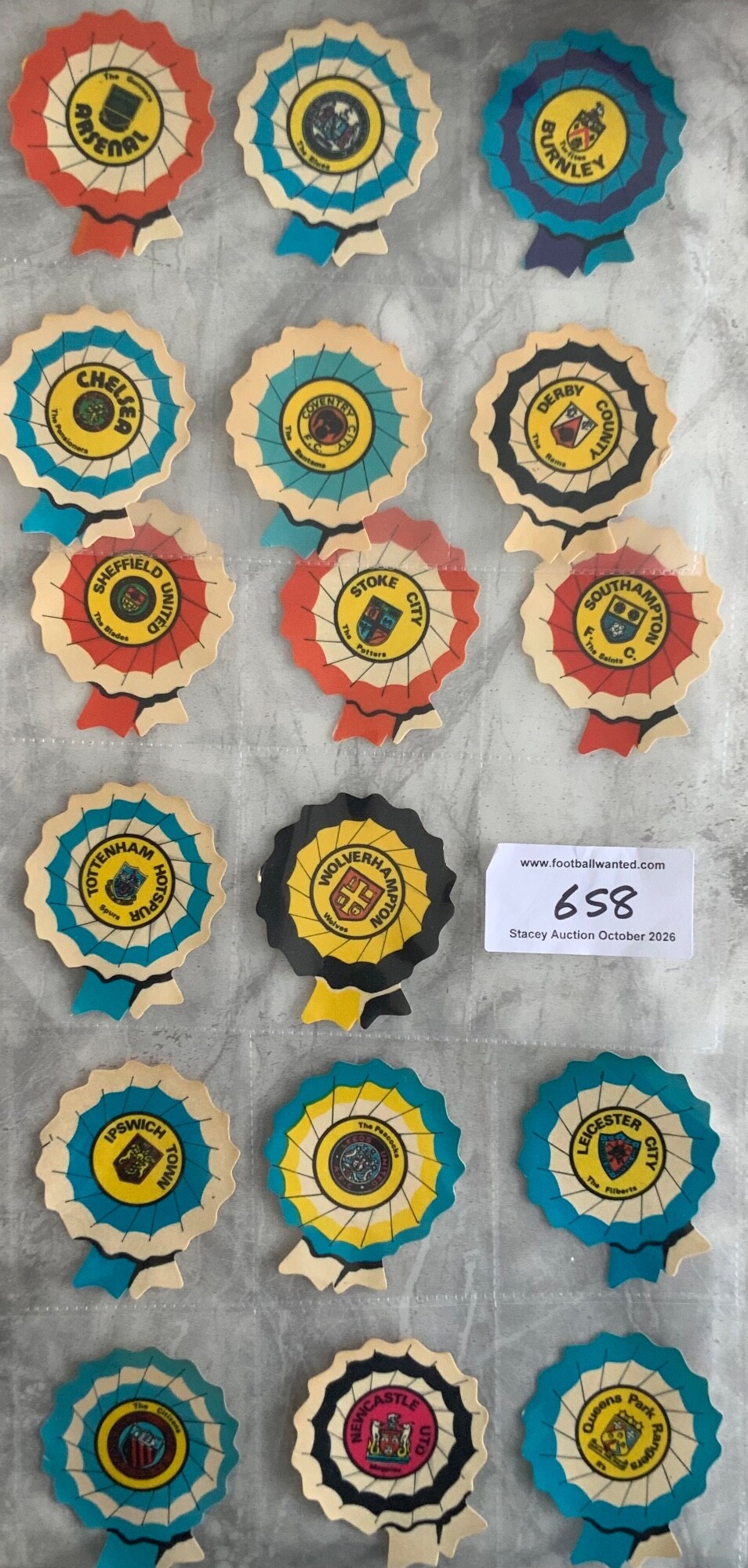 Northern Transparencies Babs Football Rosette Stickers: Very early Babs ...