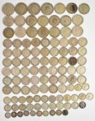 Approximately 618g of pre 1947 British silver coinage