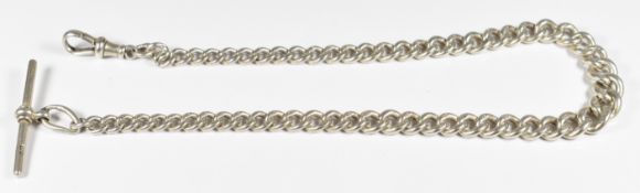 A c1900 silver Albert / watch chain, 39g, 36cm