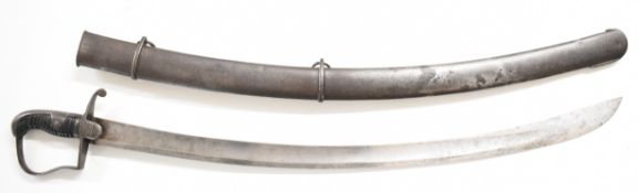British Napoleonic era 1796 pattern Light Cavalry sword with approximately 81cm single edged