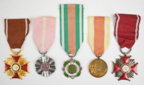 Polish (People's Republic) medal group of five comprising Cross of Merit 1st and 2nd Class,