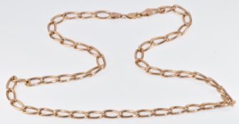 A 9ct gold curb link necklace, 9.9g, 48cm