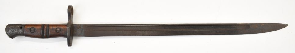 US 1917 Remington bayonet with 42cm single edged blade with 1917, acceptance stamps to the ricasso