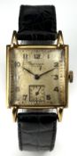 Universal Geneve Art Deco 18ct gold gentleman's wristwatch ref. 109154 with square subsidiary