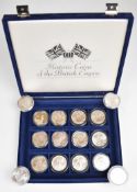 Fifteen United States 999/1000 1oz silver Dollars from 1986-2014, some duplication, together with