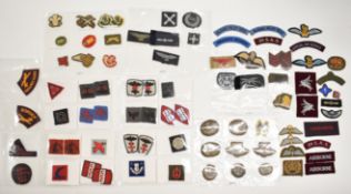 Approximately 80 cloth insignia, mainly RAF, Air Force, Airborne and SAS related including SAS,