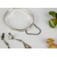 Three silver pendants set with pressed amber, synthetic opal and paste, marcasite earrings, - Image 5 of 9