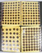 Two folders of Georgian, Victorian and later copper and brass British coinage