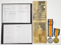 WW1 medal pair comprising Victory Medal and British War Medal named to 66831 Pte. G. Parry (Gwilym
