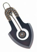 Victorian onyx and split pearl pendant, 4.9g, 4.8 x 2.2cm