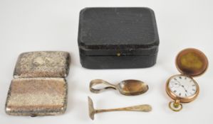 Victorian hallmarked silver cigarette case with engraved foliate scroll decoration, Birmingham 1896,