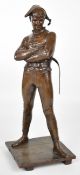 After Charles Rene de Paul Saint-Marceaux (French 1845-1915) bronze L’Arlequin (Harlequin), the rear