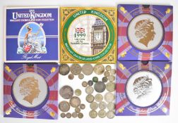 Approximately 66g pre 1920 British silver coinage to include an 1844 crown, 97g pre 1947 British