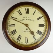 19th century style fusee dial clock, the white painted dial marked M.R.C Cillett Bland & Co.