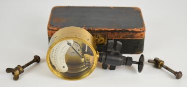 Scheaffer & Budenberg of Magdeburg-Buckau likely 19th century test pressure gauge, with plaque to