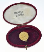 1887 gold full sovereign with pendant loop, 8.2g