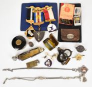 Antique silver Albertina watch chain with tassel T-bar and decorative beads (approximately 30cm),