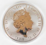 White Lions of Mortimer 10oz 999/1000 silver coin, in protective capsule