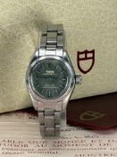 Tudor Oyster Princess Rotor ladies wristwatch with steel hands and hour markers, grey dial and