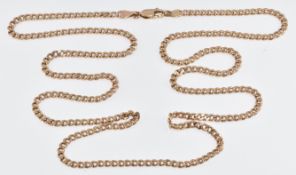 A 9ct gold curb link chain, 6g, 64cm