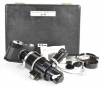Nikon Microflex camera comprising M-35 S dark box or body, main AFM attachment, Carl Zeiss lens,