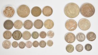 Approximately 220g of 19th and 20th century world silver coins, including a 1907 German East