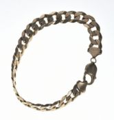 A 9ct rose gold curb link bracelet, 26.2g, 22cm