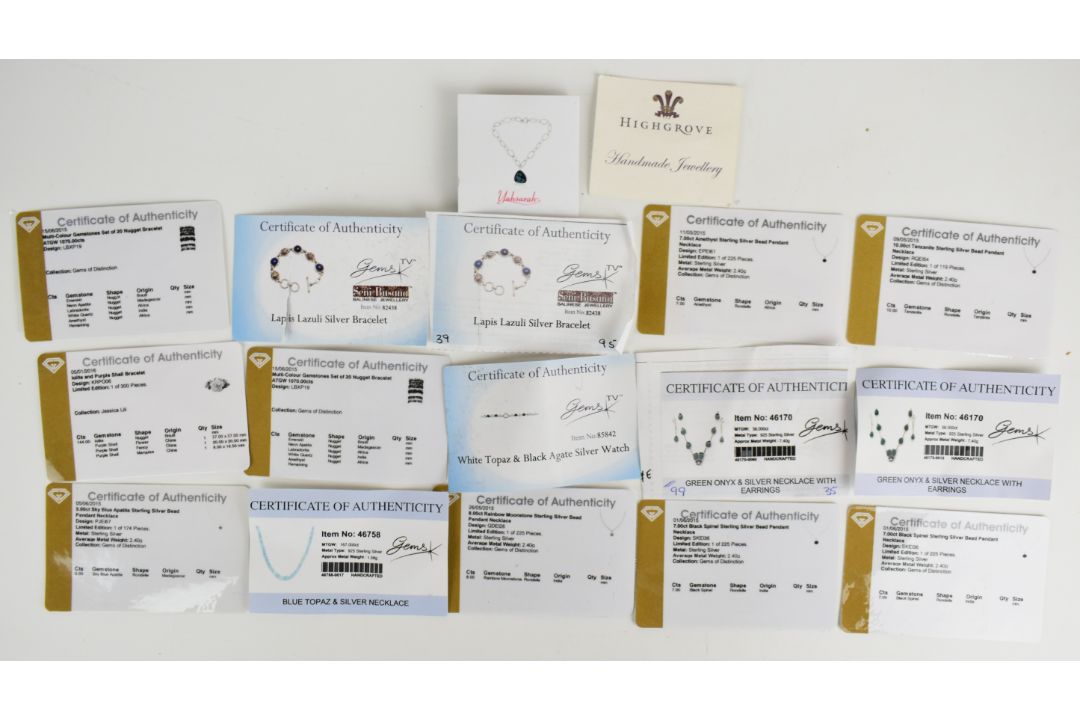 A collection of jewellery including lacquer brooches, necklaces including Erwin Pearl, silver, - Image 5 of 5
