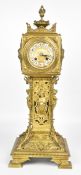 Japy Fères late 19th or early mantel, desk or table clock, the gilt brass case decorated with